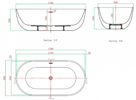 Акриловая ванна Vagnerplast Manchester (178x90) KRBV178MAN7X-64